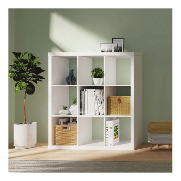 611-3 福可斯純白九格櫃